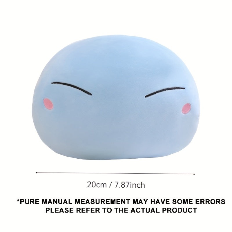Adorable Oreiller en Peluche Expression Bleue - Jouet de Style Cartoon Mignon avec Des Joues Roses, Idéal pour la Décoration de la Maison & du Bureau, Cadeau Parfait pour Pâques, Noël, Halloween, Anniversaires et Nouvel An, Oreillers Mignons