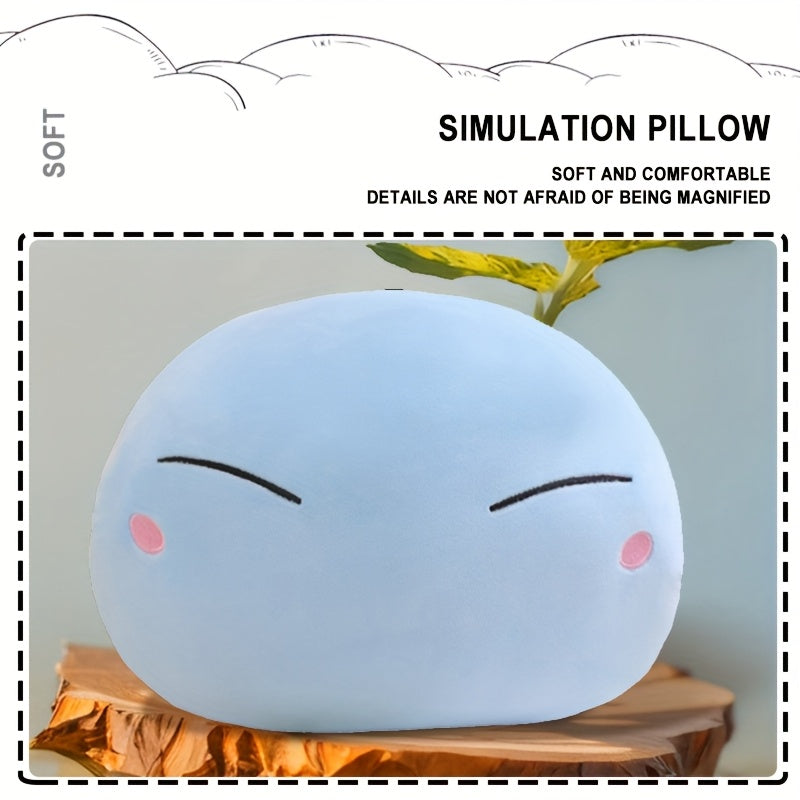 Adorable Oreiller en Peluche Expression Bleue - Jouet de Style Cartoon Mignon avec Des Joues Roses, Idéal pour la Décoration de la Maison & du Bureau, Cadeau Parfait pour Pâques, Noël, Halloween, Anniversaires et Nouvel An, Oreillers Mignons